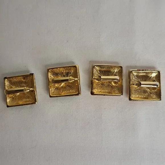 Set of 2 VINTAGE 80S Statement Clip Earrings - Picture 5 of 6